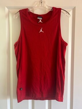 Jordan Red Athletic Tank Top with Jumpman Logo